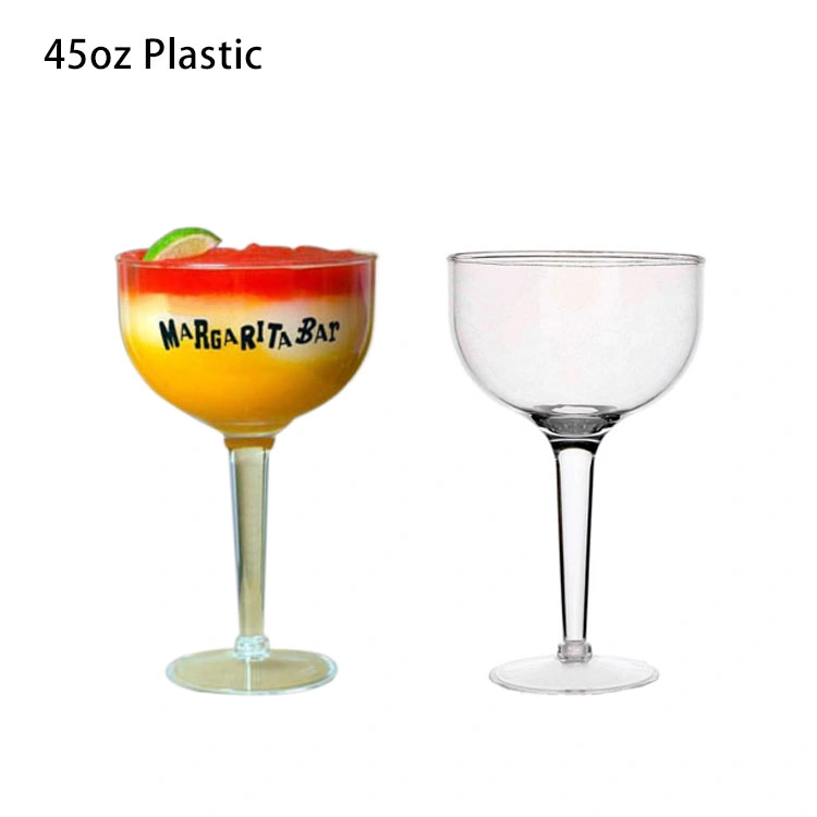 Plastic LED Yard Cup Custom Party Slush Cup Fruit Juice Drinking Slush Yard Cup with Lid and Straw